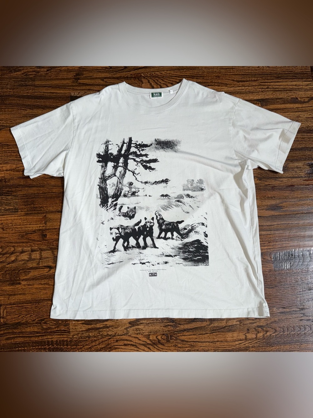 KITH X American Museum Of History AMNH “Wolves” Vintage Graphic T-Shirt Size XXL